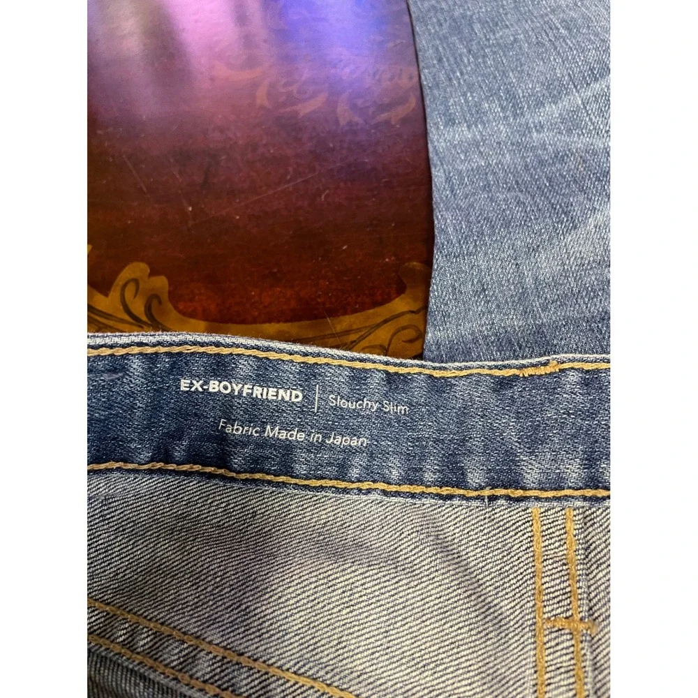 AG Adriano Goldschmied Ex Boyfriend Slouchy Slim Distressed Ankle Jeans Size 28R